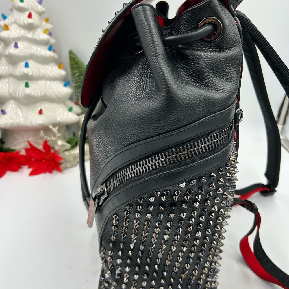Unisex, Christian Louboutin, EXPLORAFUNK, black calf, leather backpack spiked - Picture 9 of 16